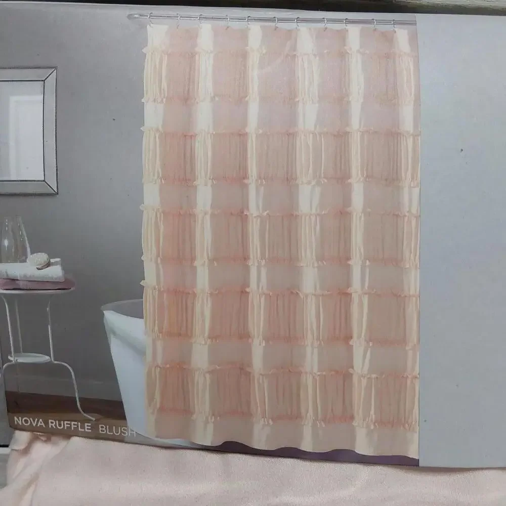 Nova Ruffle Shower Curtain | Lush Décor